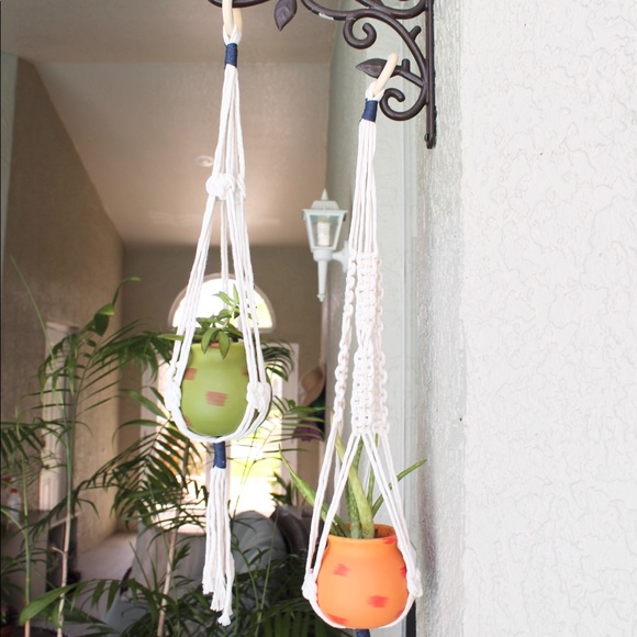 Plant Hangers, Set of 2, Recycled Cotton - Picture 3 of 8